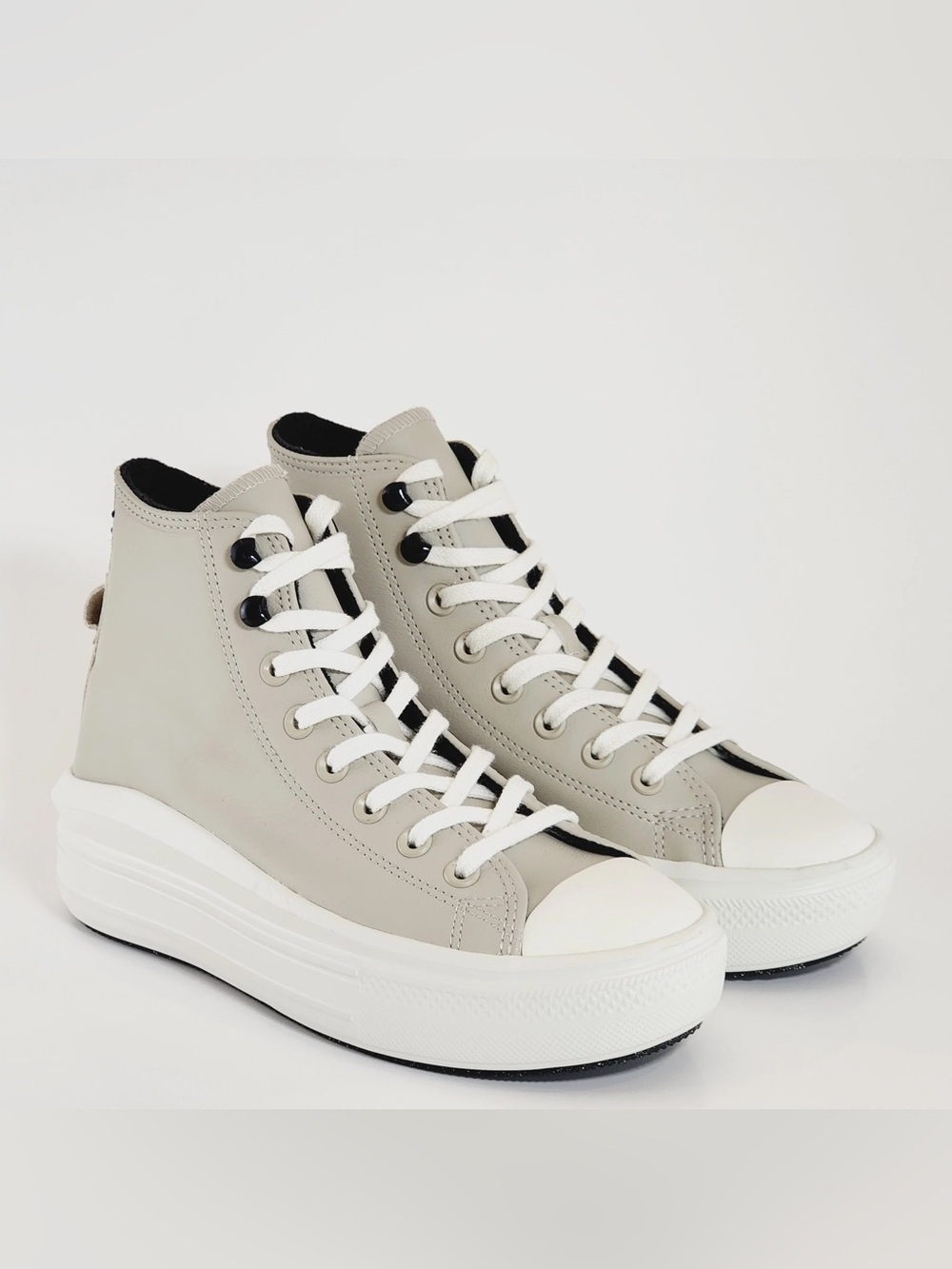 Converse CTAS Move Hi Fleece-Lined Leather Women's Platform Sneakers 7
